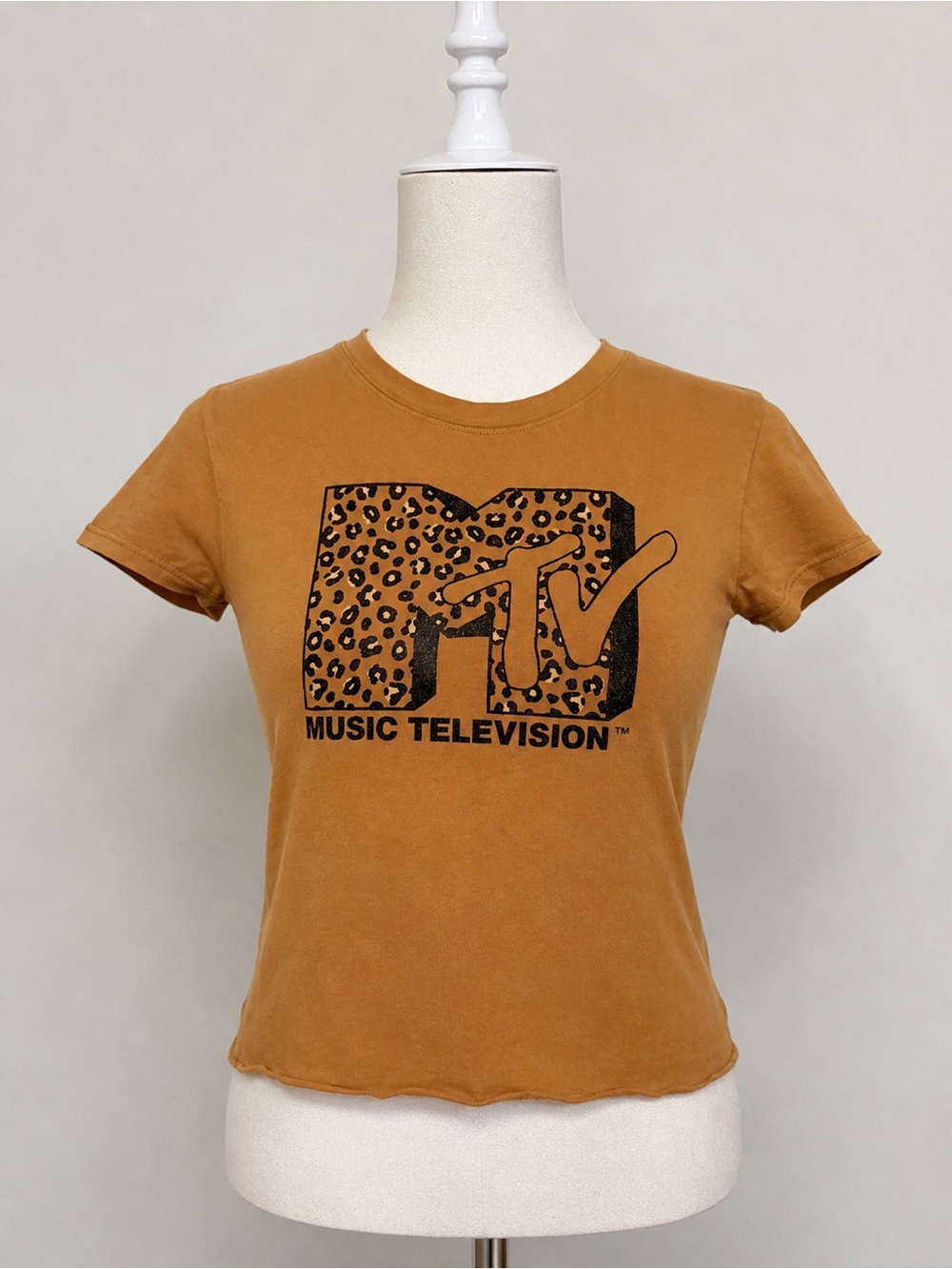 MTV Music Television Leopard Print Graphic Tee from 2019— Size S — 100% Cotton